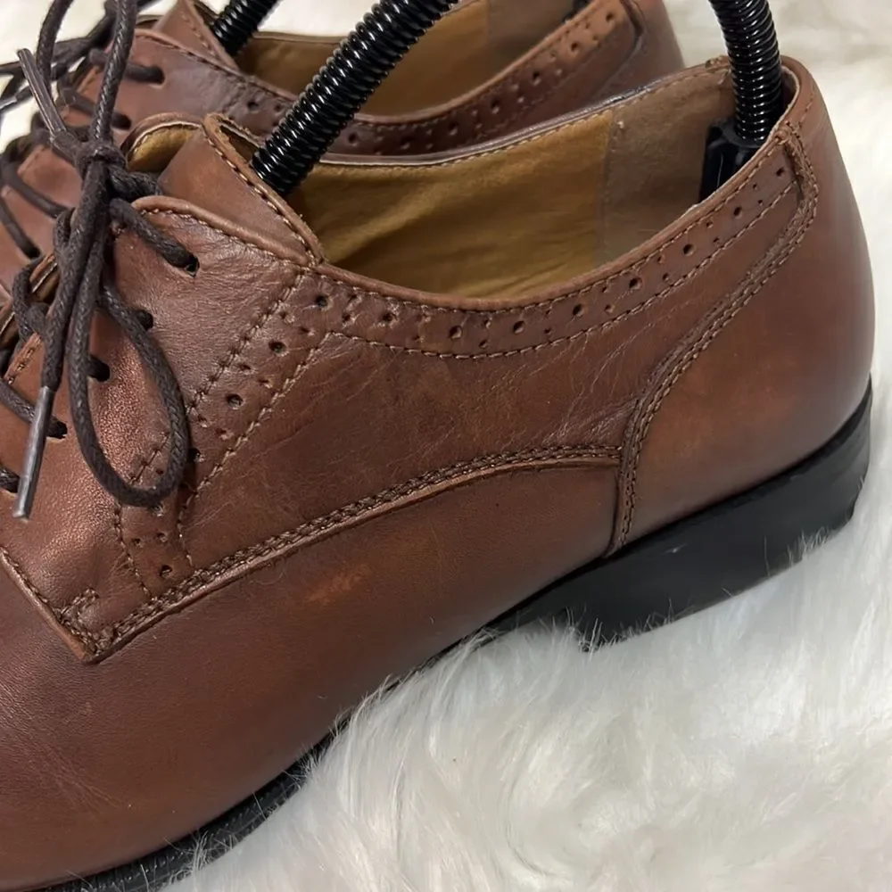Collection by Michael Strahan Brown Leather Dress Shoes Size‎ 10 B27